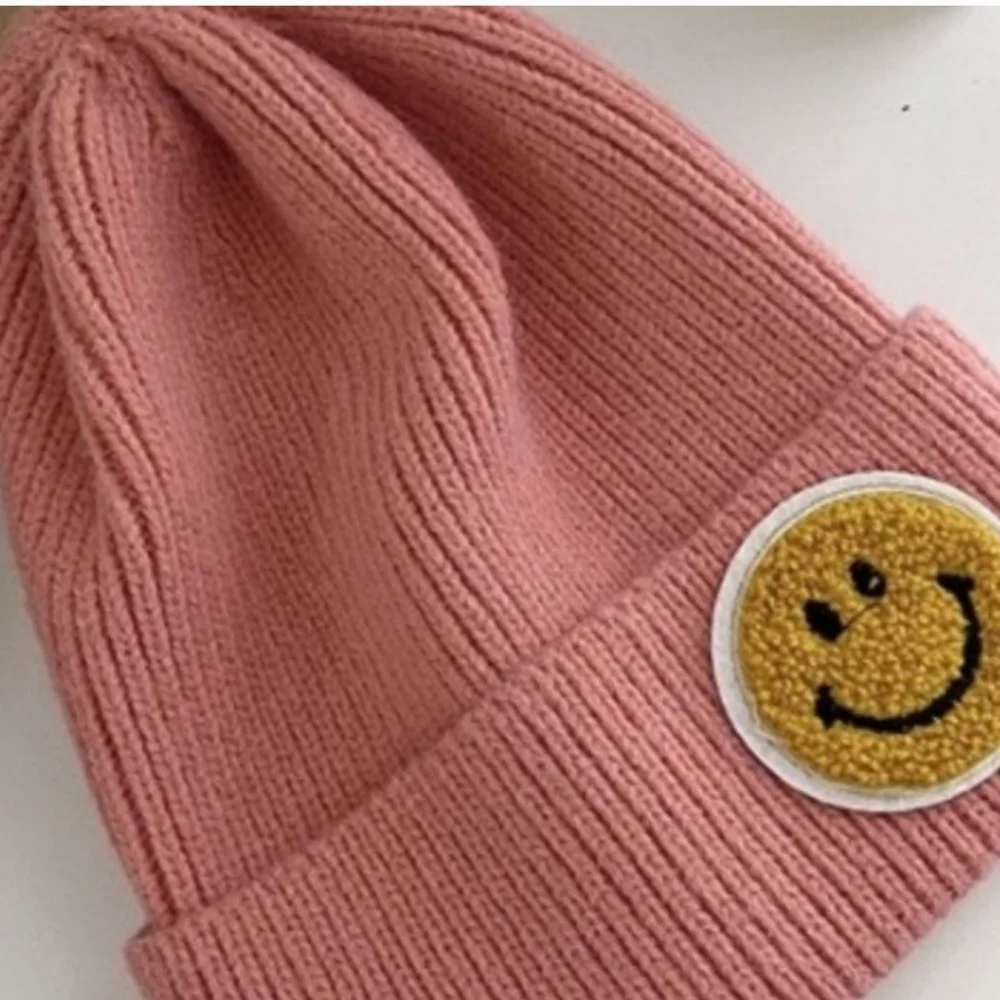 SMILEY BEANIE HAT.  NEW.   ASSORTED COLORS. - Picture 8 of 8